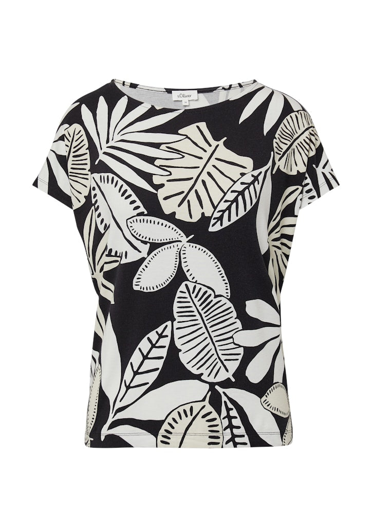 S. Oliver red Damen T-Shirts Grey/Black