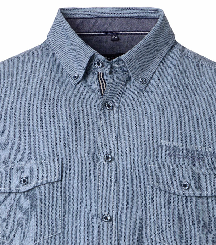 Casa Moda Herren Hemden kurz Blau