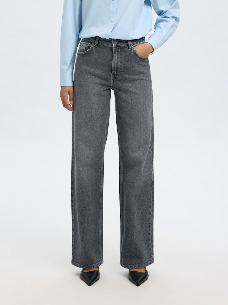 Selected Femme Damen Jeans Medium Grey Den