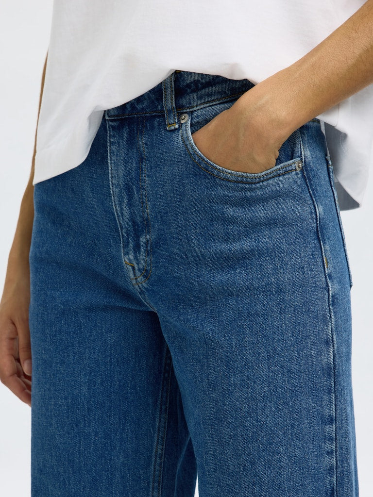 Selected Femme Damen Jeans Medium Blue Den