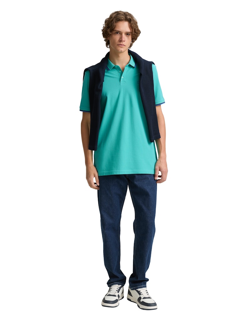 Tom Tailor denim Herren Polo-Shirts Waterfall Green