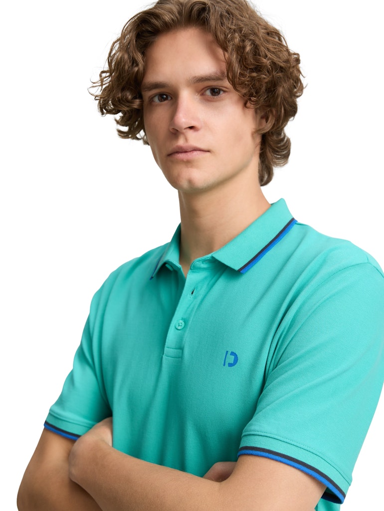 Tom Tailor denim Herren Polo-Shirts Waterfall Green