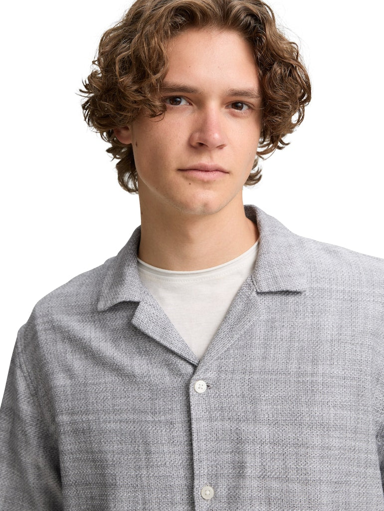Tom Tailor denim Herren Hemden kurz Coal Grey Blue