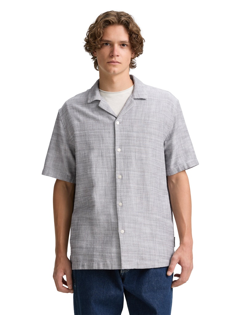 Tom Tailor denim Herren Hemden kurz Coal Grey Blue