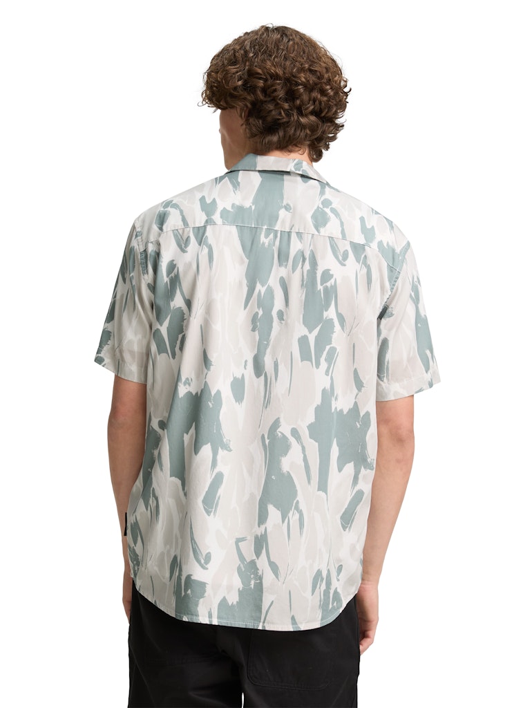 Tom Tailor denim Herren Hemden kurz White Abstract