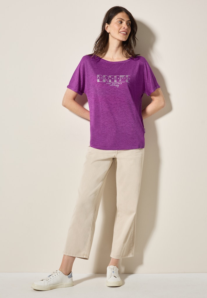 Cecil Damen T-Shirts Magenta L