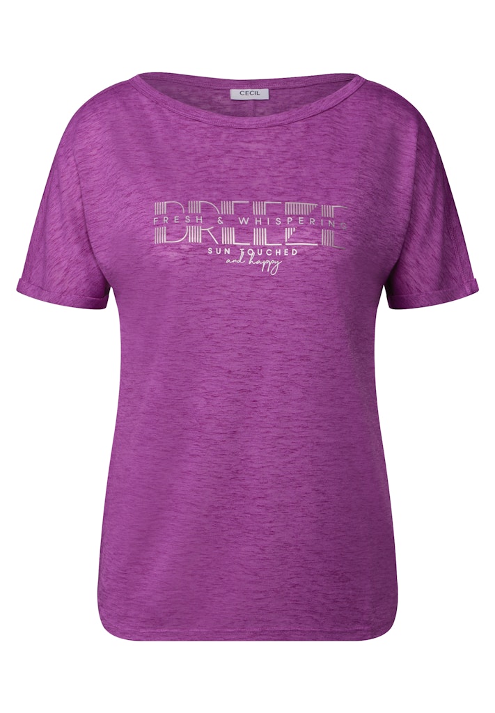 Cecil Damen T-Shirts Magenta L