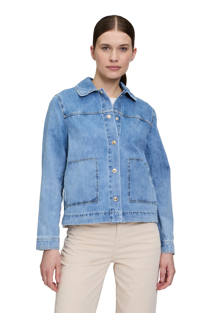 Cartoon Damen Blazer Light Blue Deni