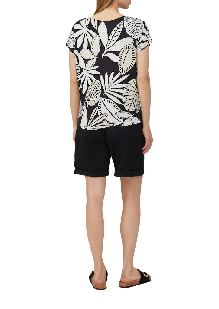 S. Oliver red Damen T-Shirts Grey/Black