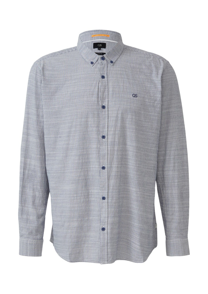 QS by S.Oliver Herren Hemden kurz Blue