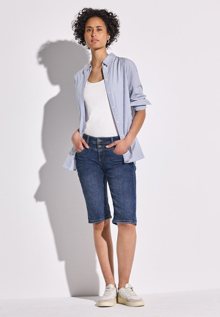 Street One Damen Hosen Medium Bl