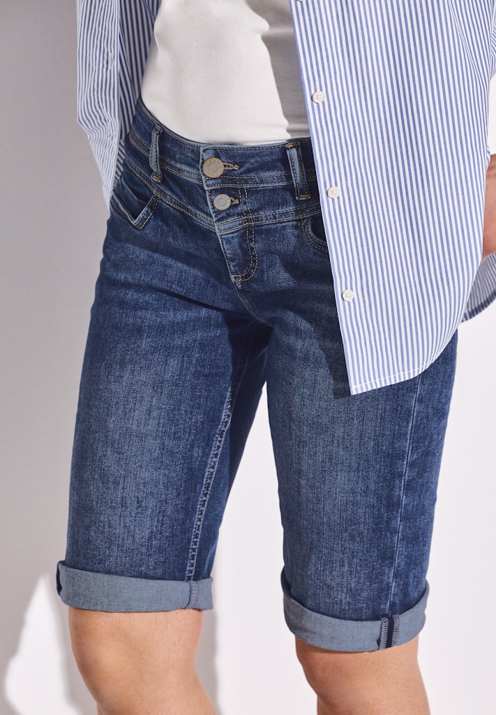 Street One Damen Hosen Medium Bl