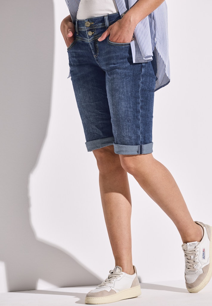 Street One Damen Hosen Medium Bl