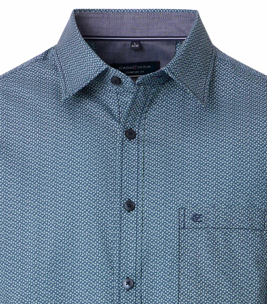 Casa Moda Herren Hemden kurz Aqua Bis Pe