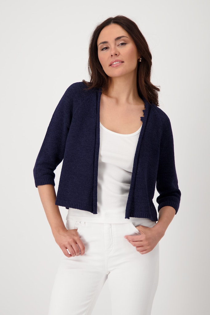 Monari Damen Strickjacken Navy Blue