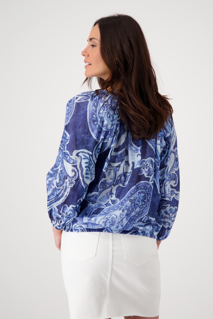 Monari Damen Blusen Navy Blue G