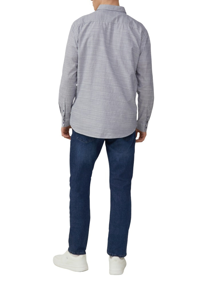 QS by S.Oliver Herren Hemden kurz Blue
