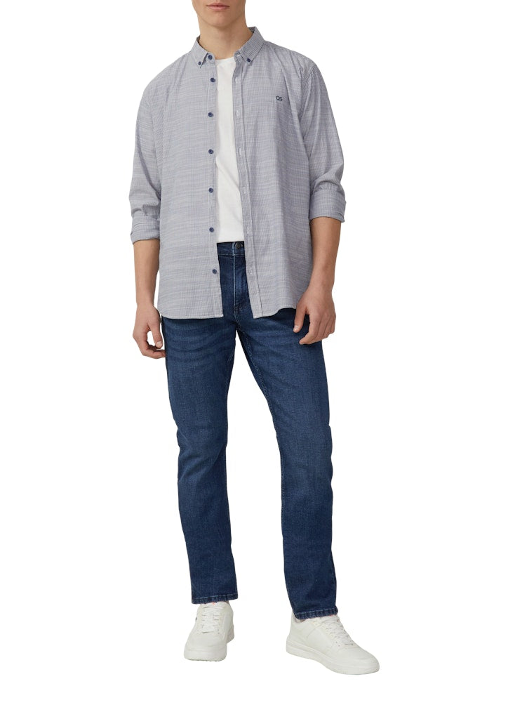 QS by S.Oliver Herren Hemden kurz Blue