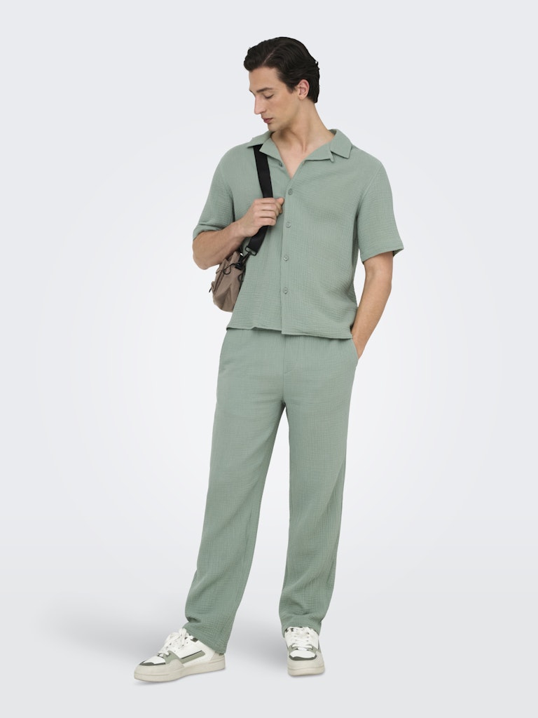 Only & Sons Herren Hemden lang Iceberg Green