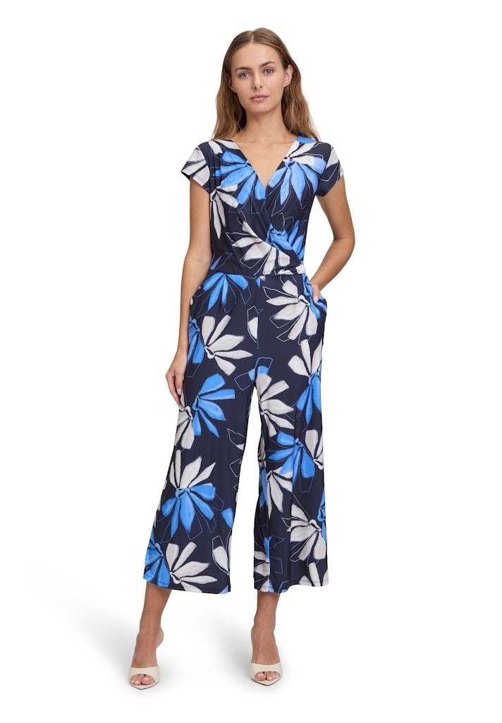Betty & Co Damen Jumpsuits Dark Blue/Blue