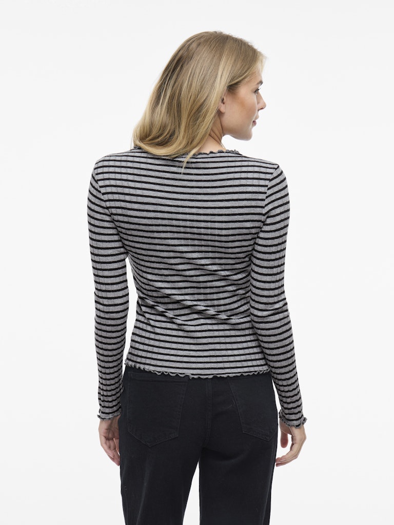 Vila Damen Tops Medium Grey Mel