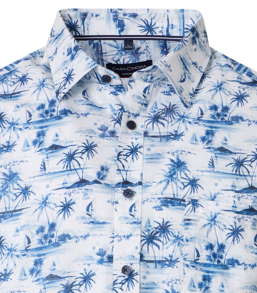 Casa Moda Herren Hemden kurz Blau