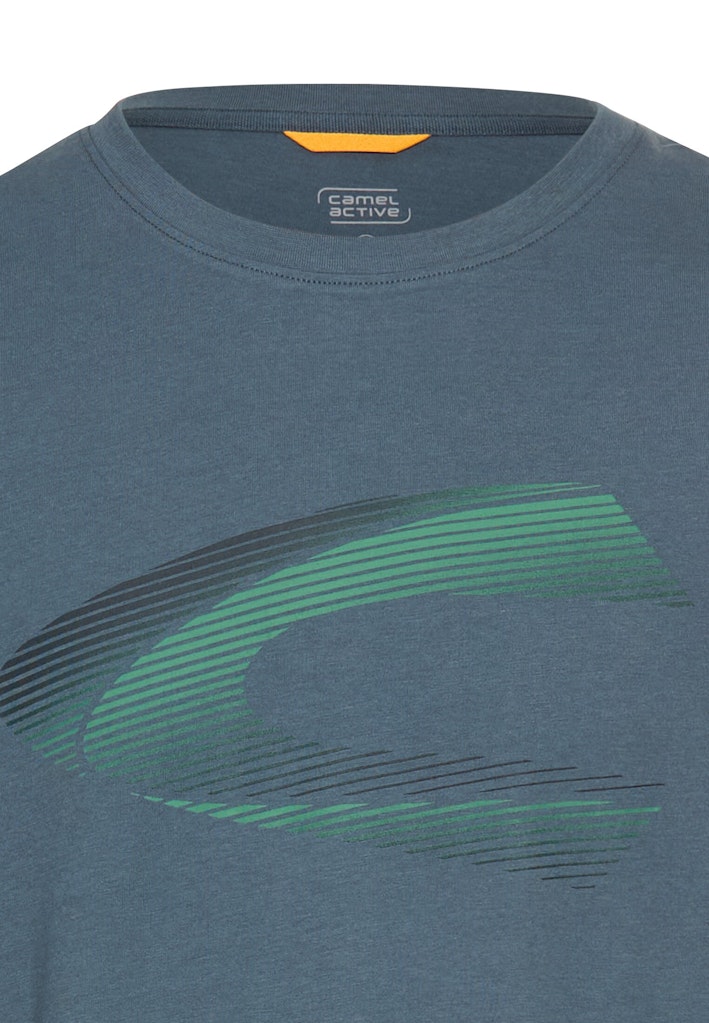 Camel active Herren T-Shirts kurz  Tinted Blue