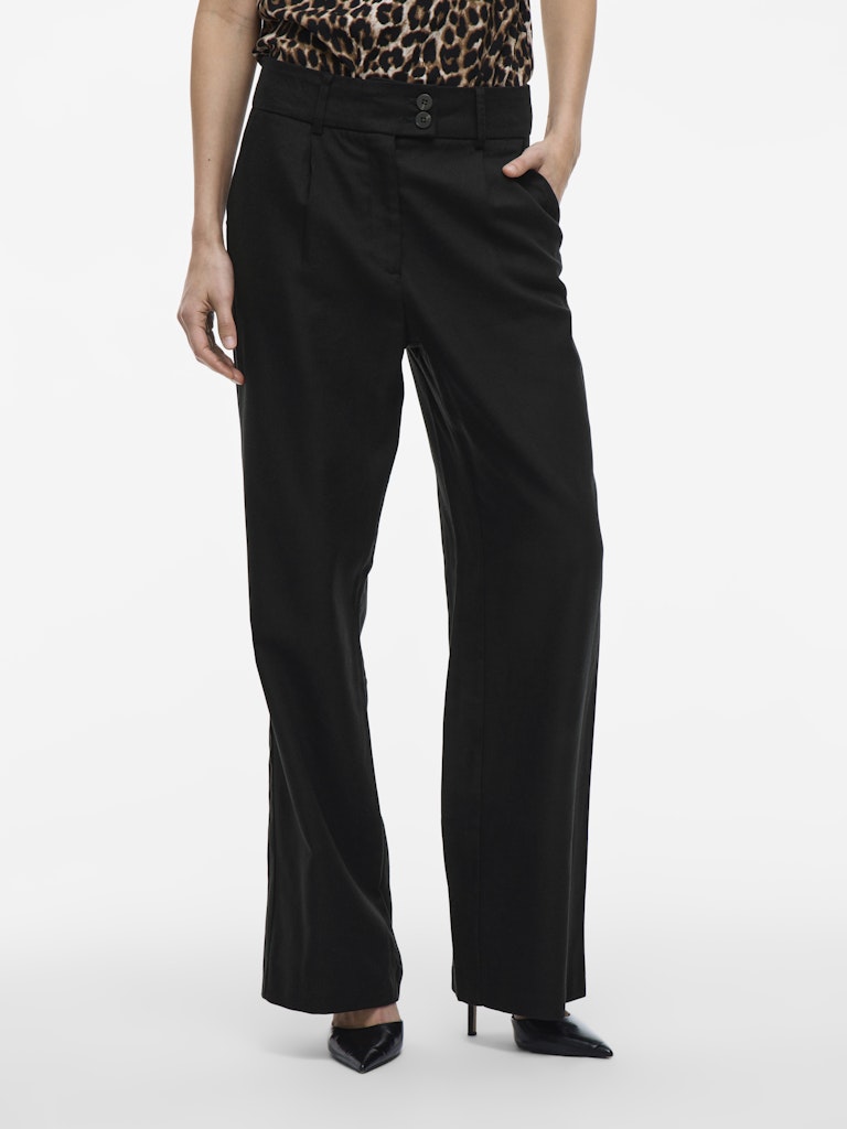 Vila Damen Hosen Black Beauty