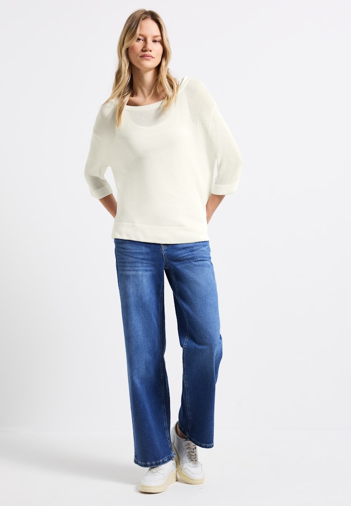 Street One Damen Pullover Off White