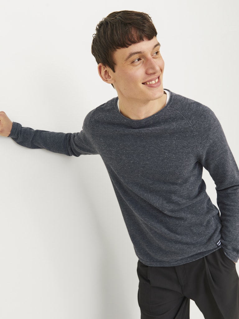 Jack & Jones Herren Pullover Dark Grey Melan