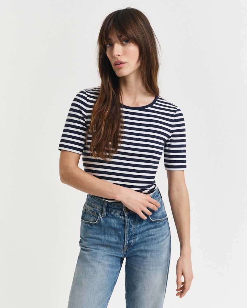Gant Damen T-Shirts Evening Blu