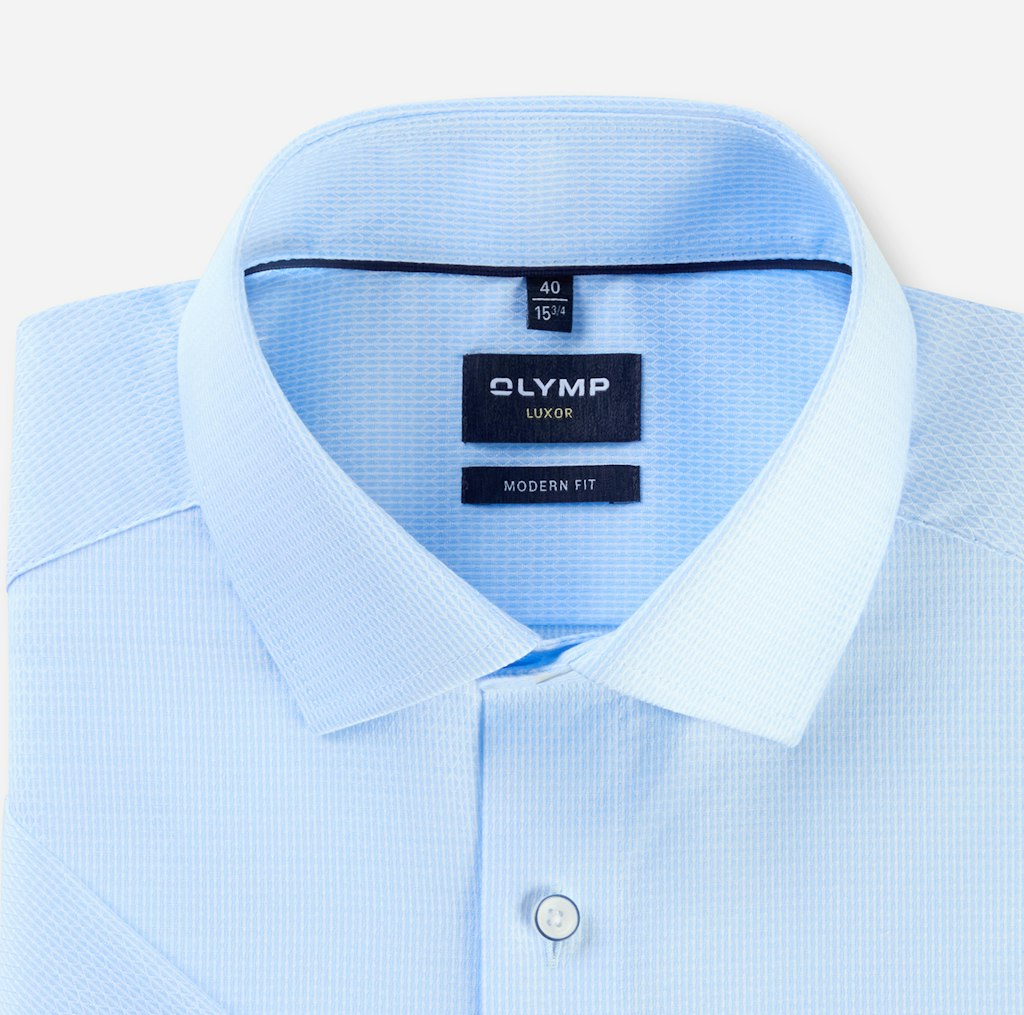 Olymp Herren Hemden kurz Bleu