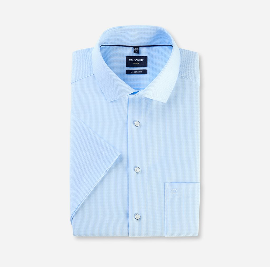 Olymp Herren Hemden kurz Bleu