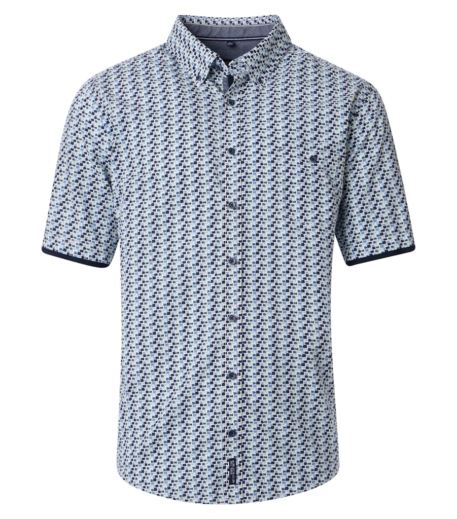 Casa Moda Herren Hemden kurz Blau