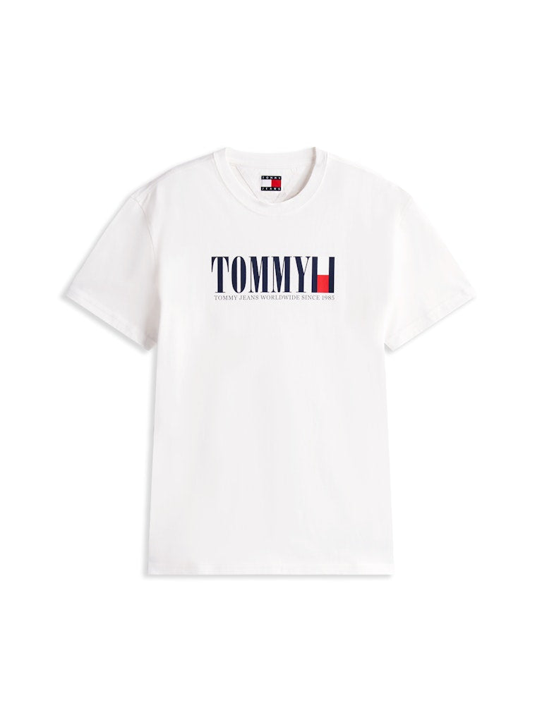 Tommy Jeans Herren T-Shirts kurz Ybl White