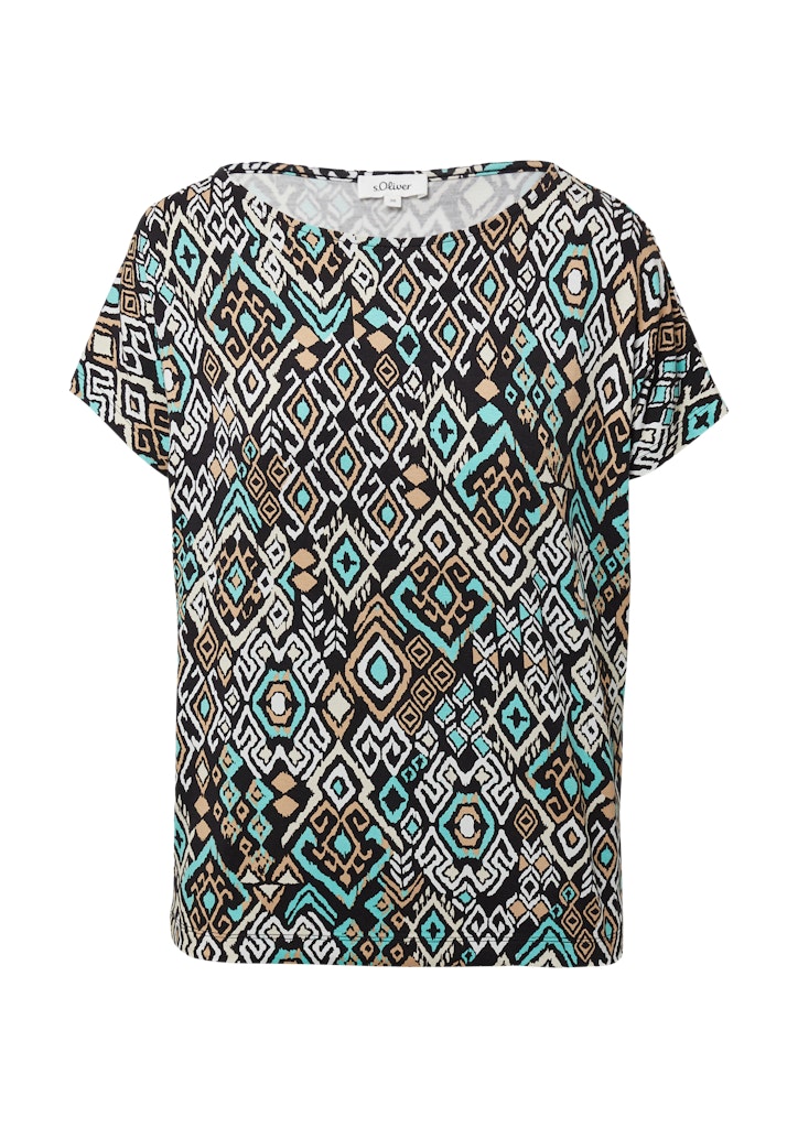 S. Oliver red Damen T-Shirts Grey/Black
