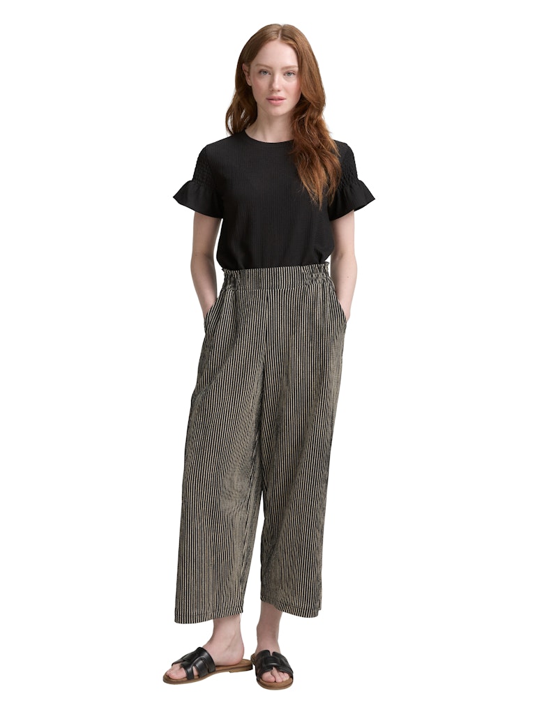 Tom Tailor denim Damen Hosen Black Beige Str