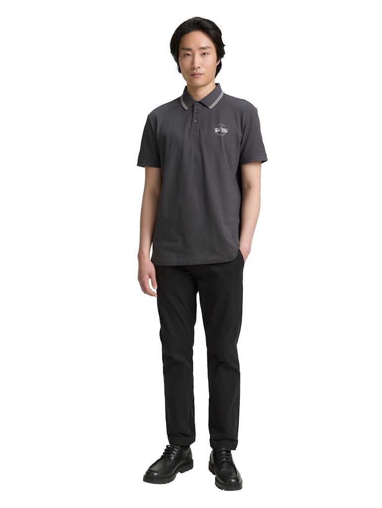 Tom Tailor Herren Polo-Shirts Tarmac Grey
