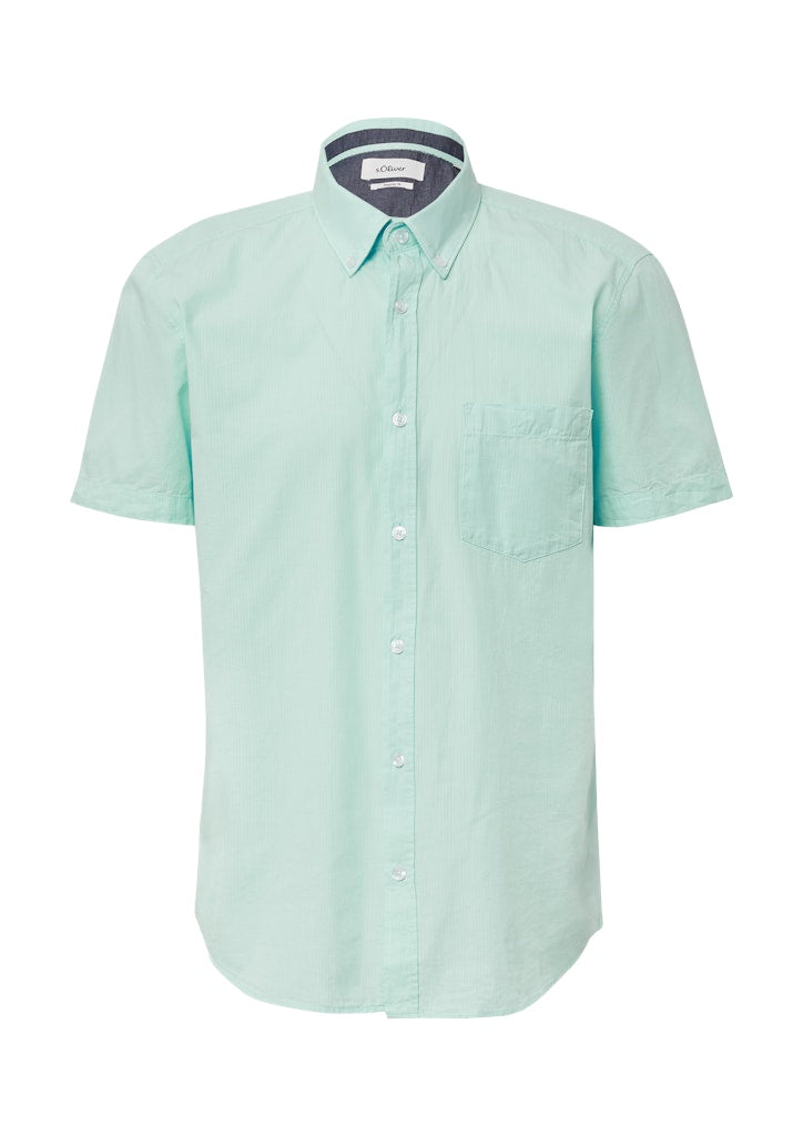 S. Oliver red Herren Hemden kurz Blue Green