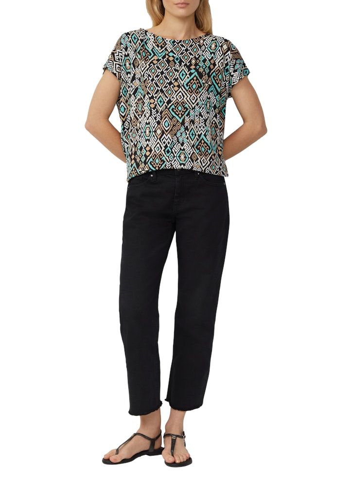 S. Oliver red Damen T-Shirts Grey/Black