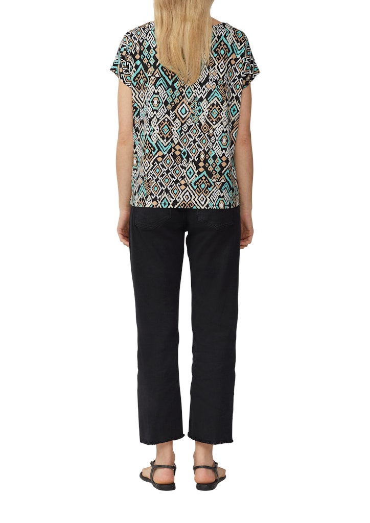 S. Oliver red Damen T-Shirts Grey/Black