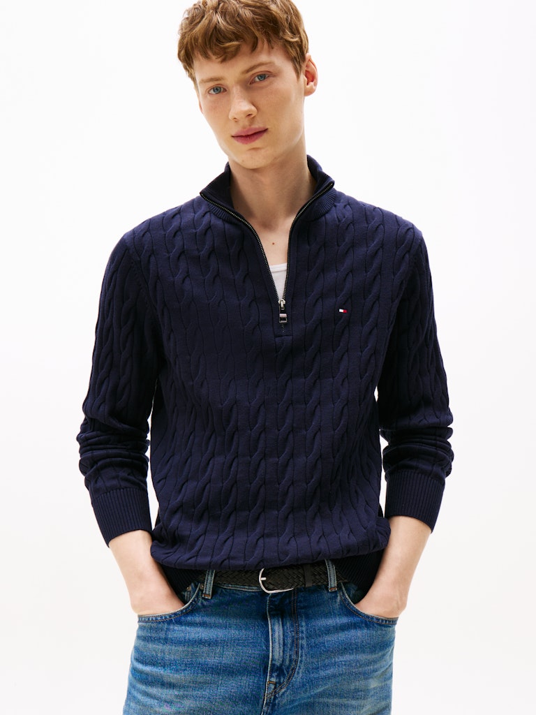 Tommy Hilfiger Herren Pullover Dw Blue