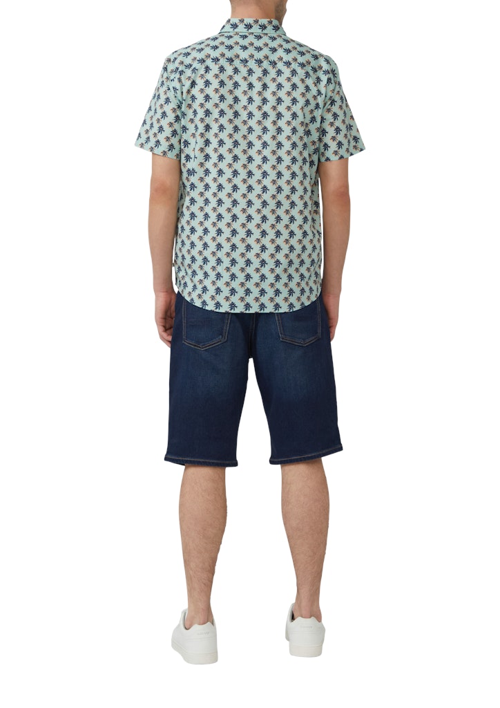 S. Oliver red Herren Hemden kurz Blue Green