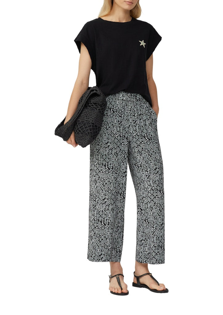 S. Oliver red Damen Shorts Grey/Black