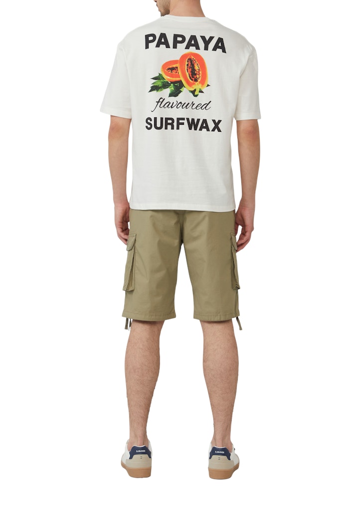 S. Oliver red Herren T-Shirts kurz White