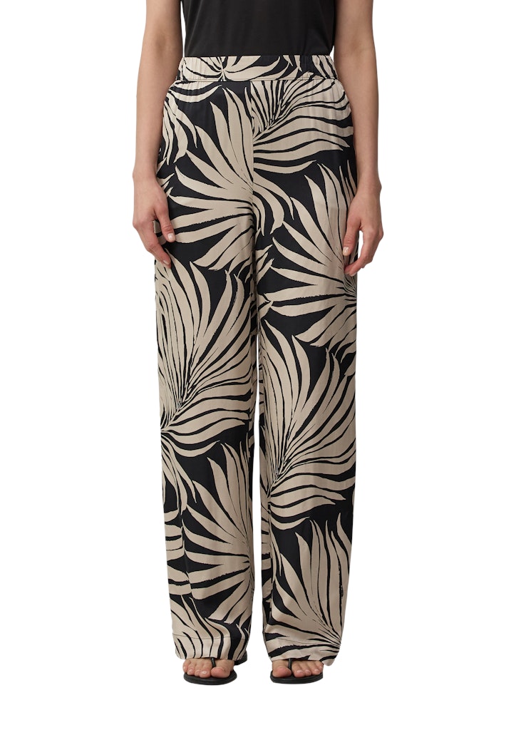 S. Oliver black Damen Hosen Grey/Black