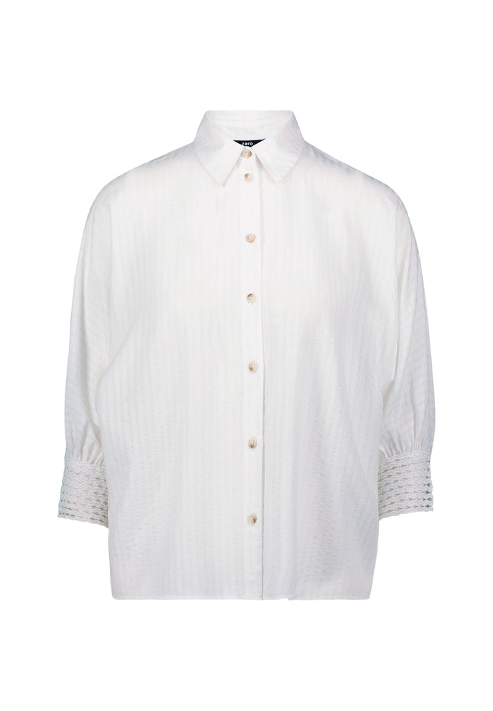 Zero Damen Blusen Offwhite