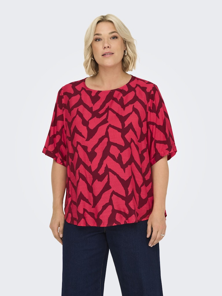 Only Caramkoma Damen T-Shirts Hibiscus/Graphi