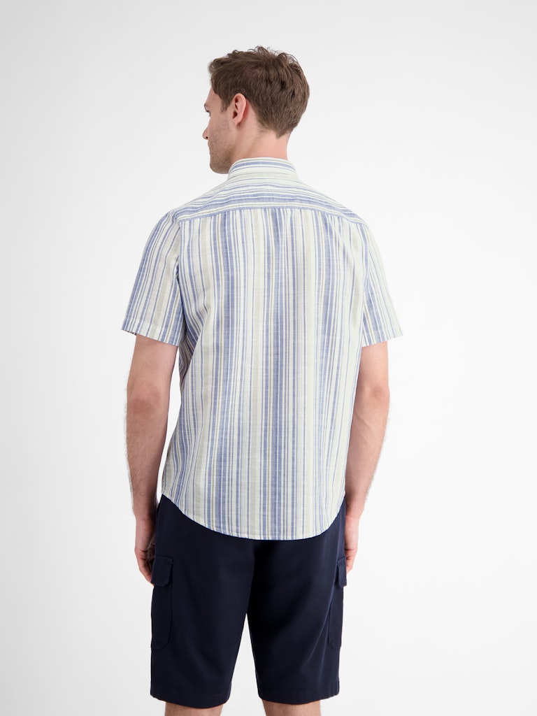 Lerros Herren Hemden kurz Cobalt Blue