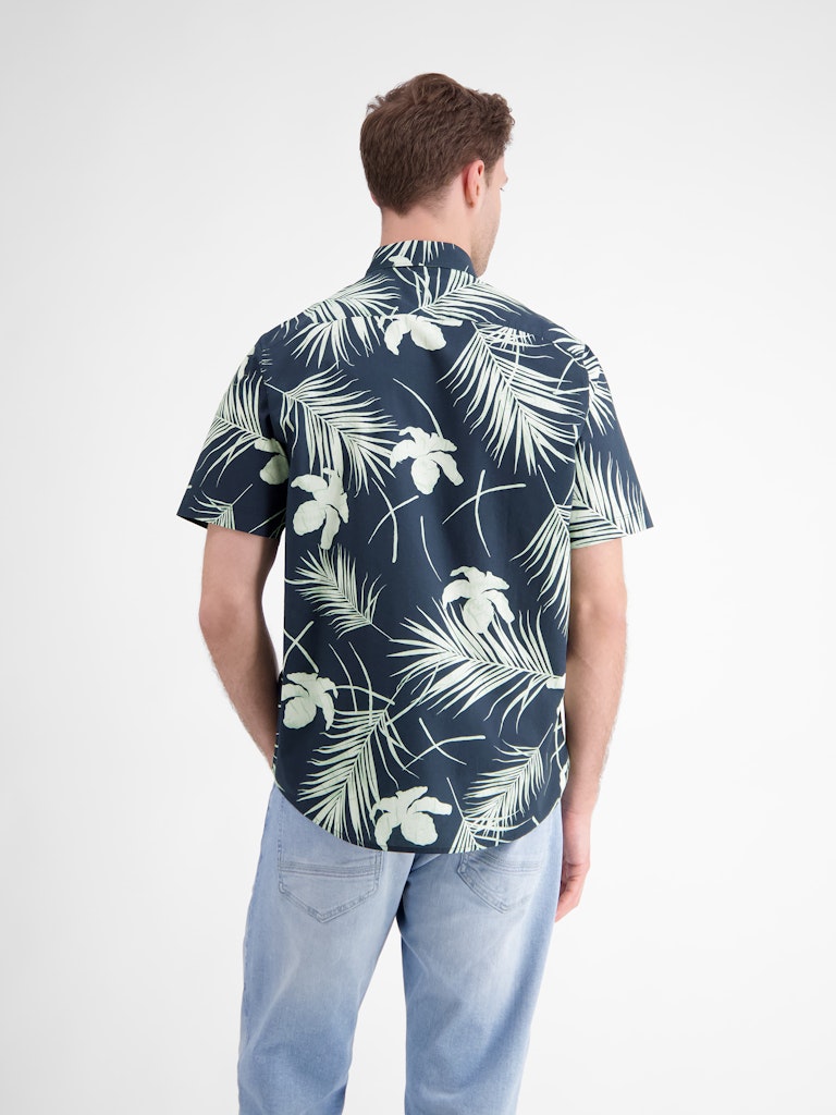 Lerros Herren Hemden kurz Classic Navy